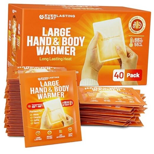 XL Hand Warmers & Body Warmers 40 Pairs - Up to 18 Hours of Long 40 Pack