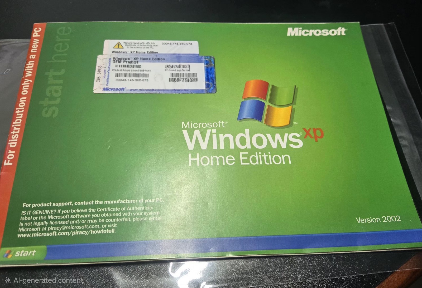 Microsoft Windows XP Home Edition Version 2002 - Vintage -