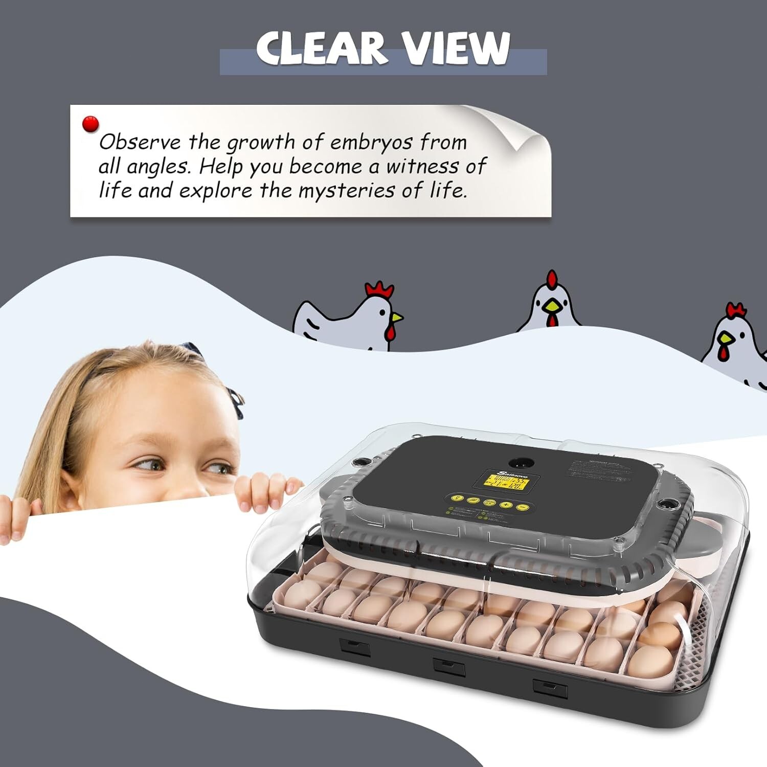 70 Egg Incubators for Hatching Eggs with Automatic Egg Turning and Egg Candler@