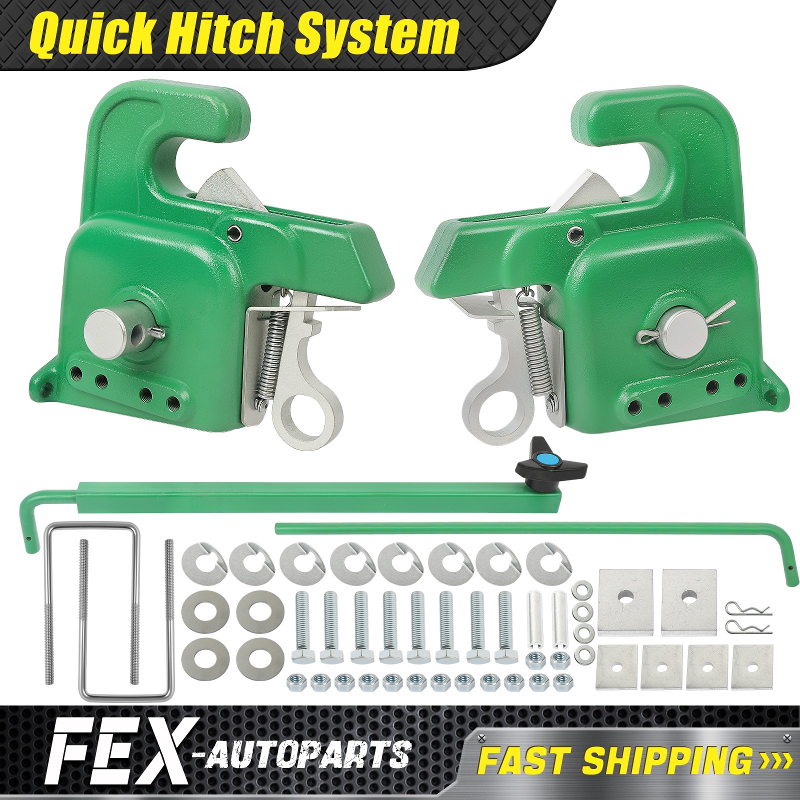 Quick Hitch System Easy Change w/Stabilizer Bar for TradeGear Plough CAT#2