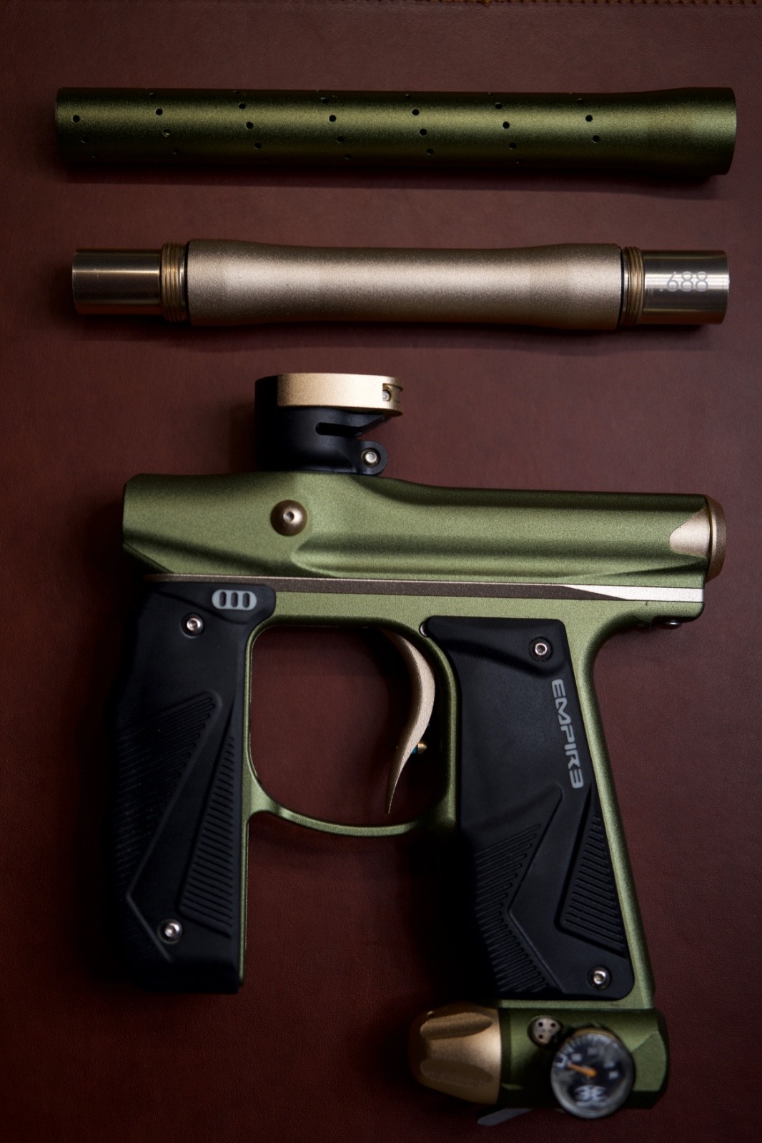 Empire Mini GS Green/Gold Color Paintball Tournament Marker