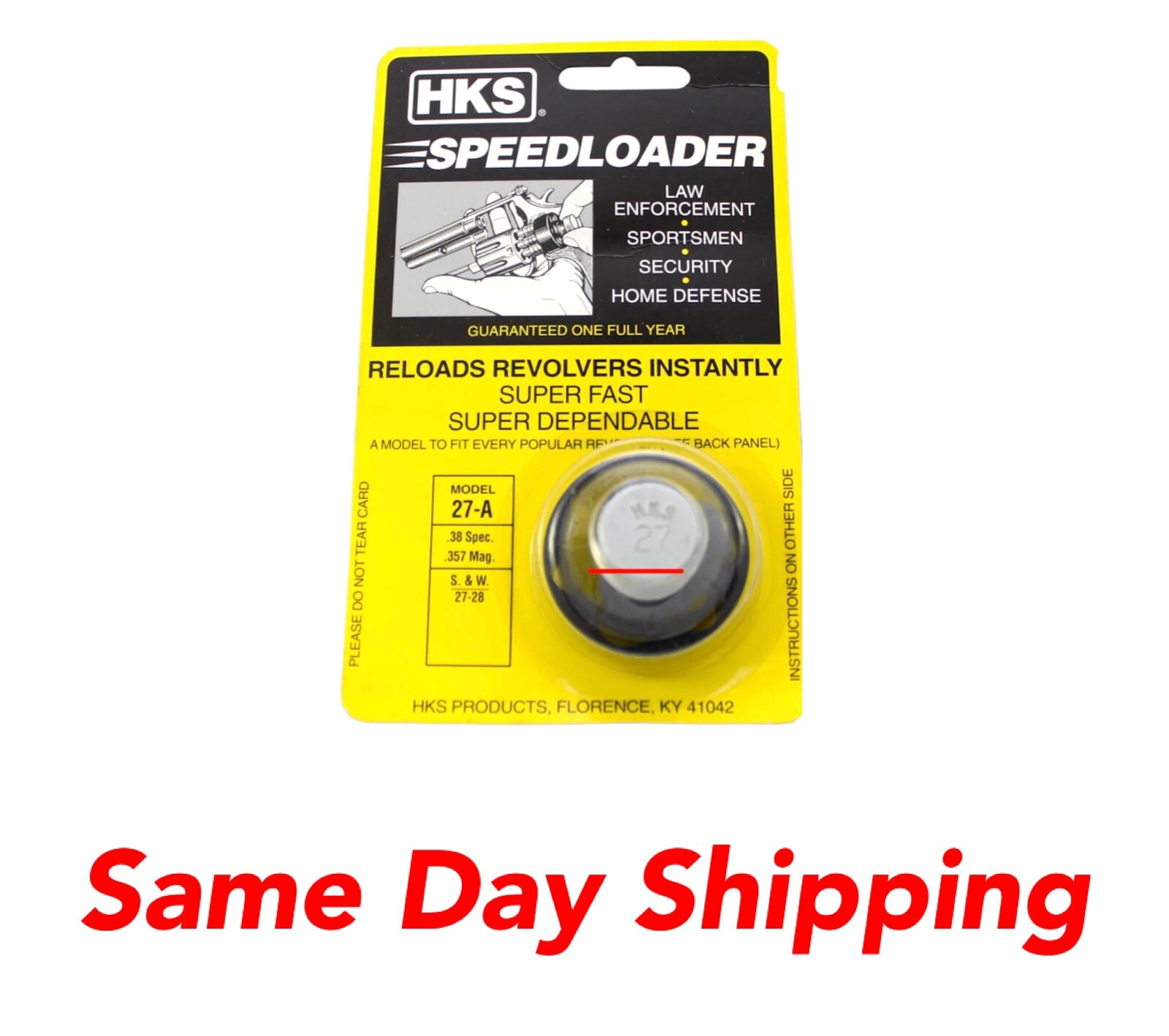 HKS Series A .38 Spec/.357 Mag 6 Round Revolver Speed Loader Model-27-A