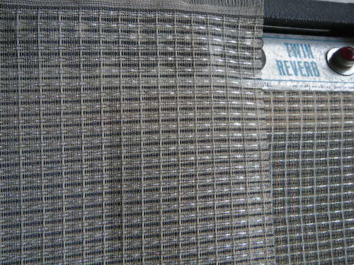 28”x20” Black & Silver Grill Cloth Fit Fender Two Speaker Twin Amplifier Cabinet
