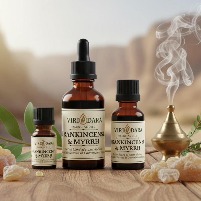 Organic Frankincense & Myrrh Essential Oil – 100% Pure & Natural – Free Shipping