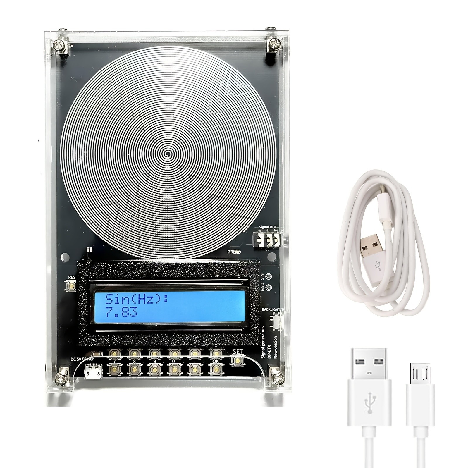 7.83Hz Schumann Wave Generator Ultra-Low Frequency Pulse Resonator Adjustable