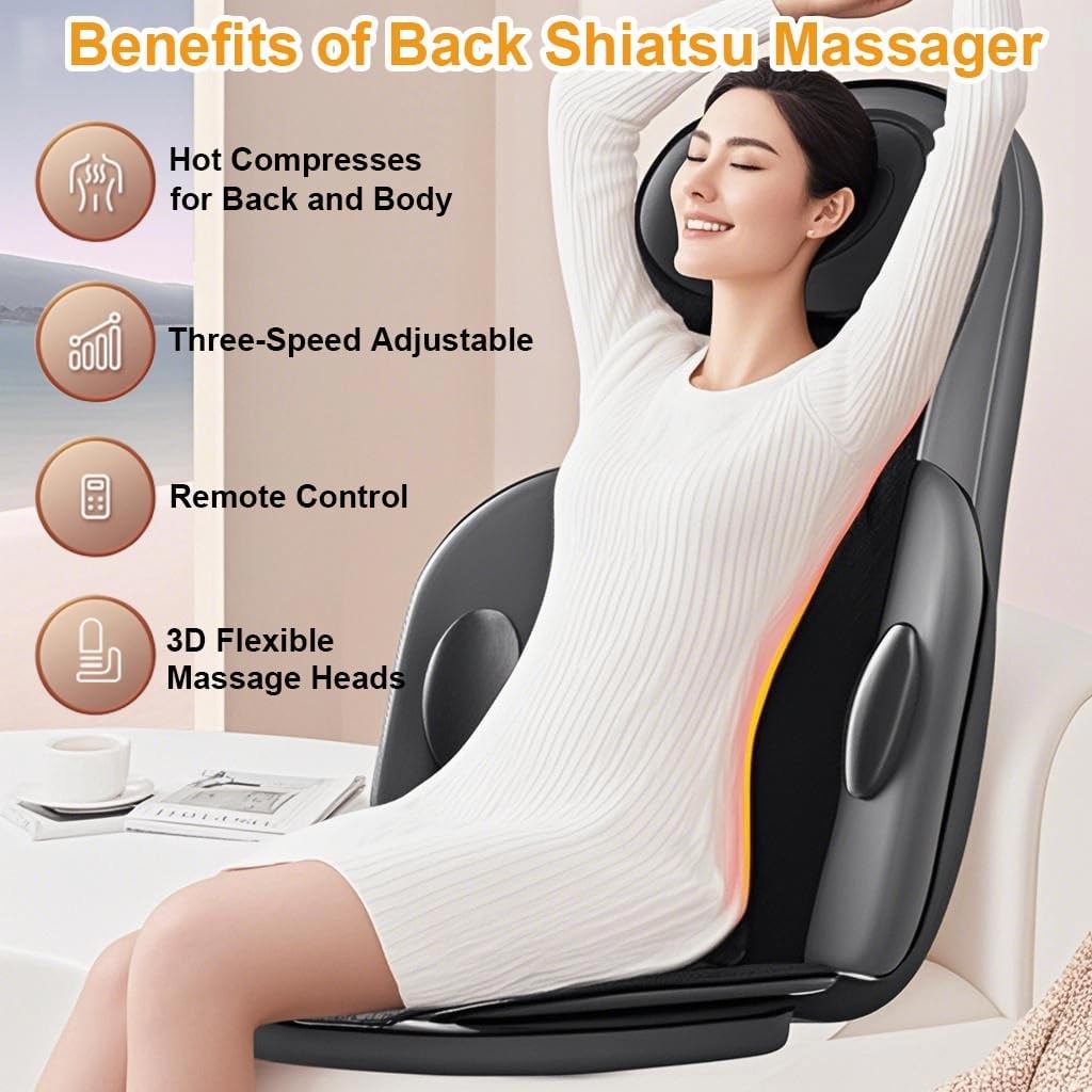  3D Kneading Full Body Massage Mat With Heating And Vibration Function