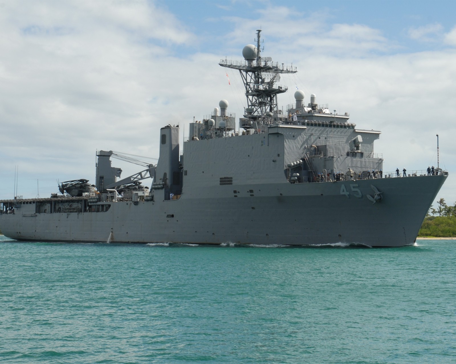USS COMSTOCK 8X10 PHOTO LSD-45 NAVY US USA MILITARY DOCK LANDING SHIP