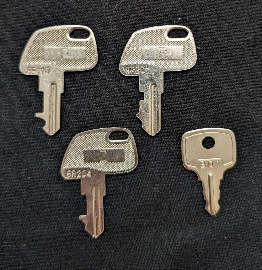 TEC/Toshiba Set of 4 Cash Register Keys 8R Series - P,R,Z