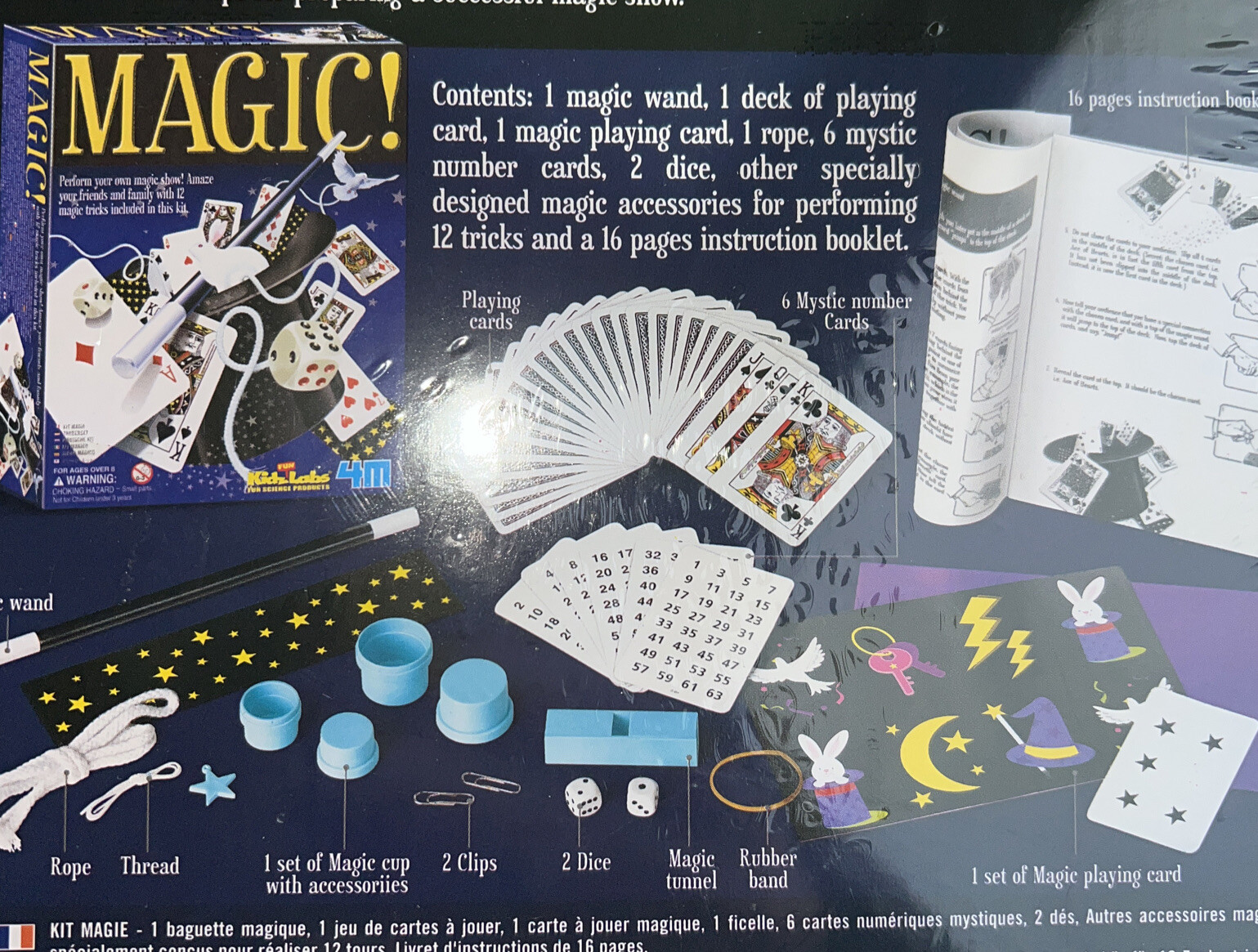 Magic Kit Includes 12 Magic Tricks For Ages 8+ New Unopened!! By KidzLab