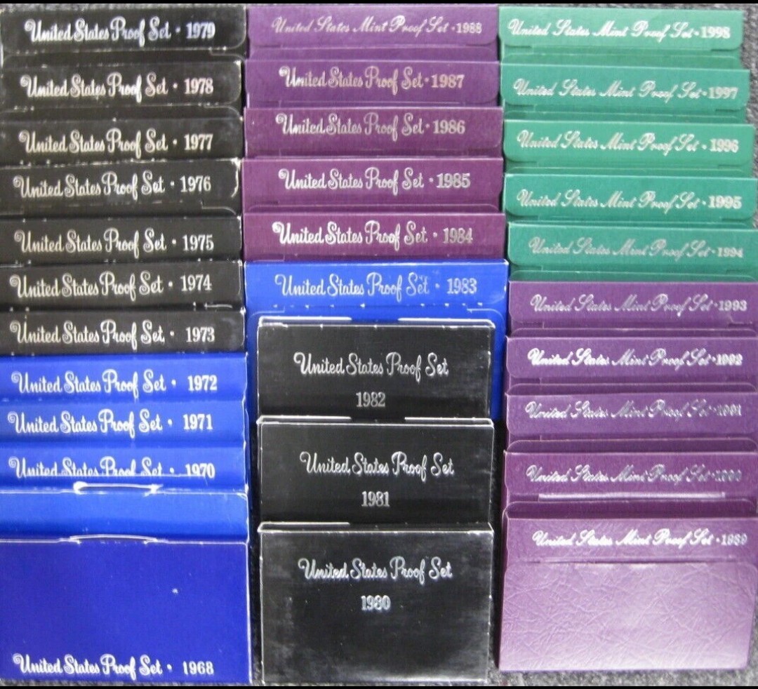 1968 thru 1998 Run of 31 Government Issued Proof Sets