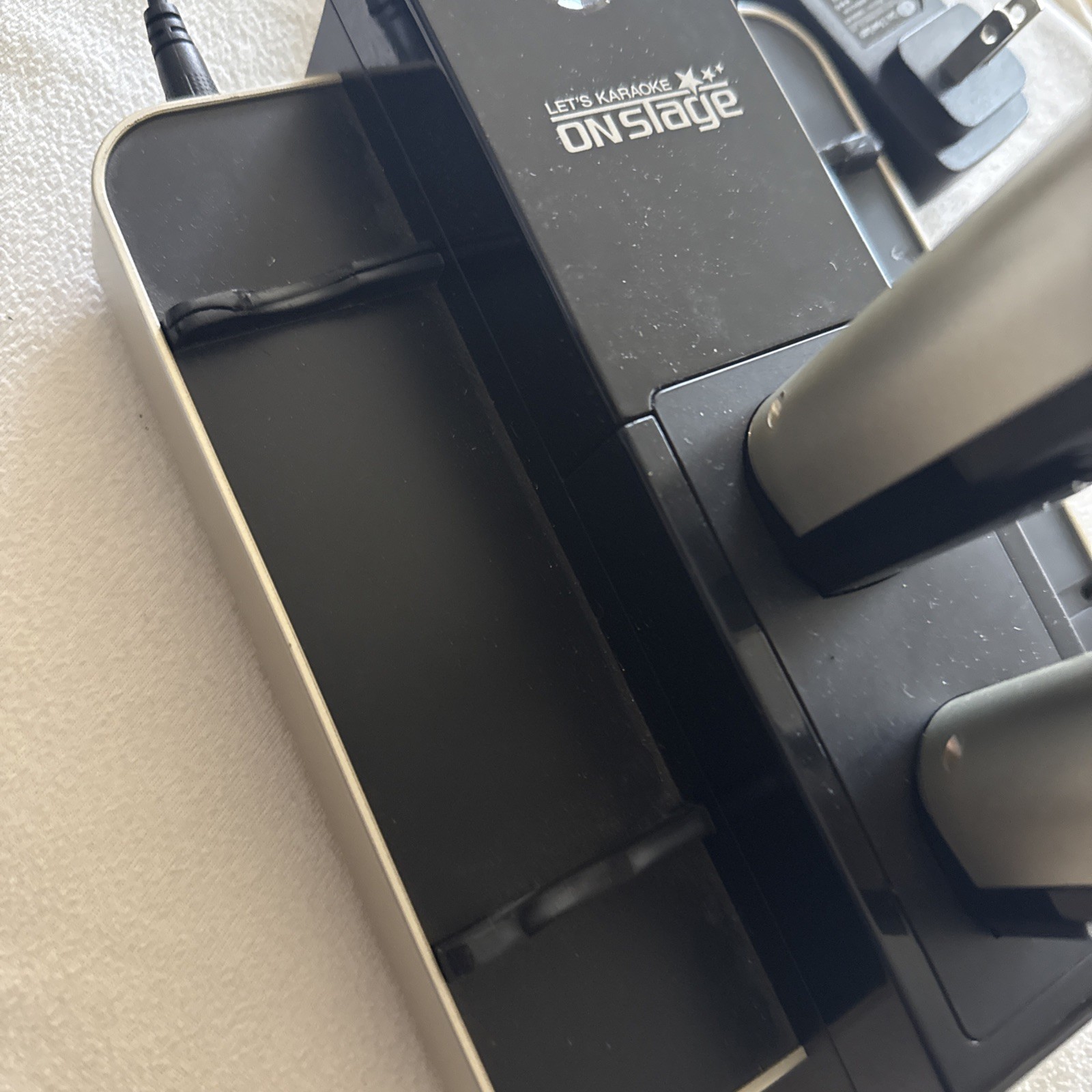 Enter Tech On Stage Wireless Let's Karaoke System Power Adapter 2 Mics