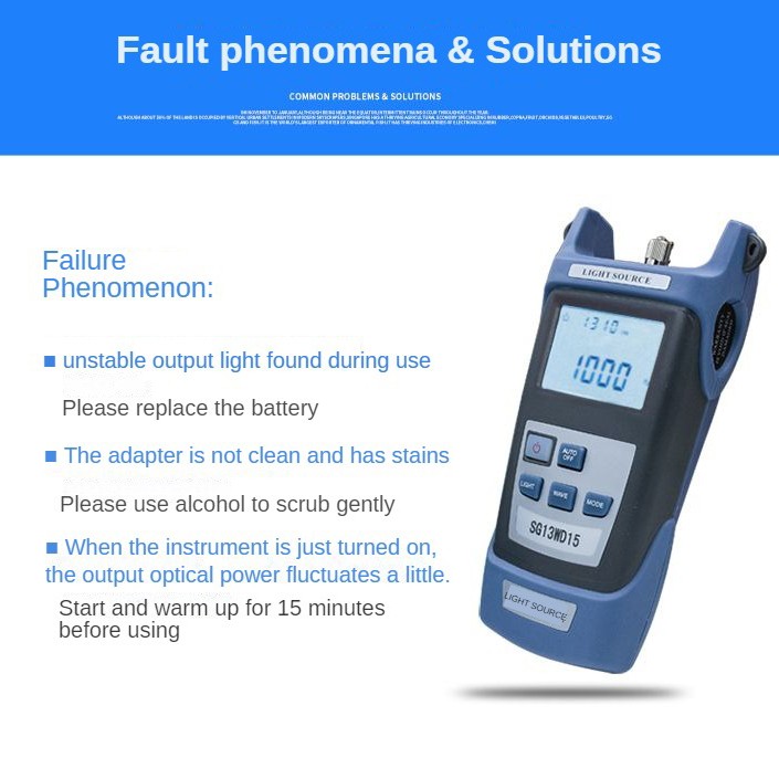 Fiber Optic Laser Red Light Source FTTH Fiber Tester Communication Tools Handhol
