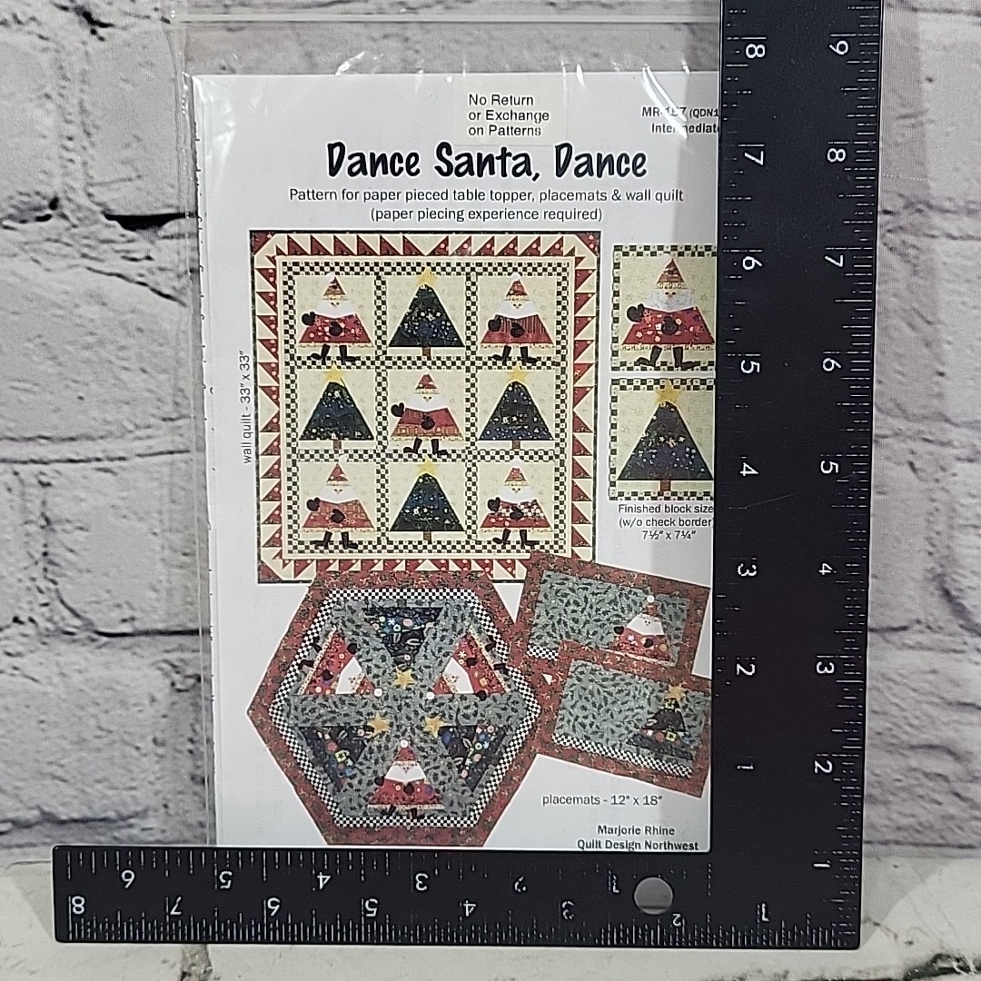 DANCE SANTA DANCE Quilt Design Northwest Pattern - 38" x 33"