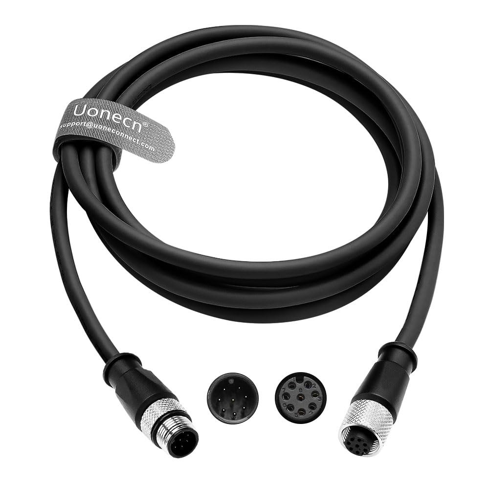 5M M12 A-Code 8 Pin Male to Female Cat6a Shielded for Cognex Industrial Camera