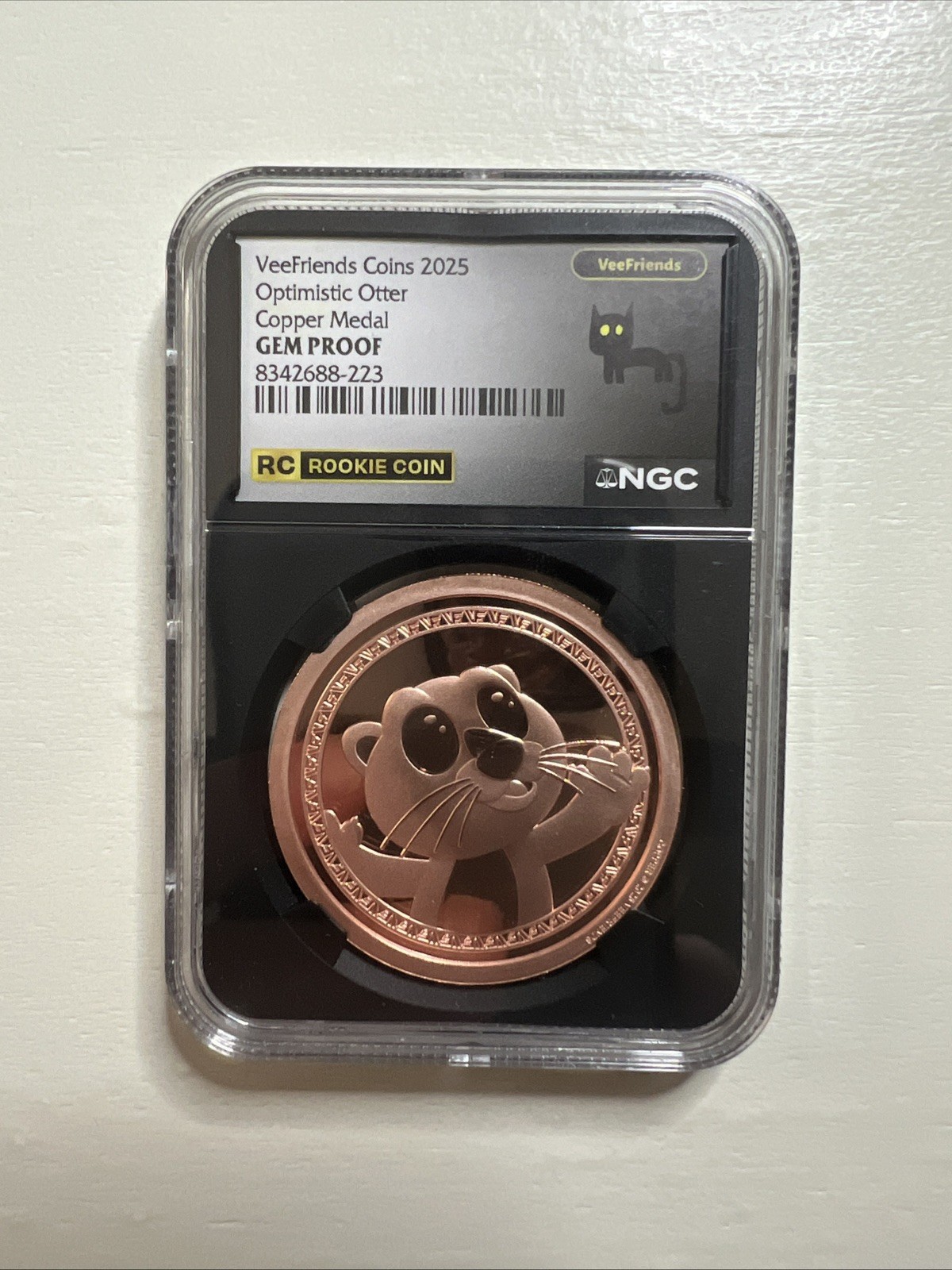 VeeFriends Coins 2025 Optimistic Otter Copper Medal NGC GEM PROOF RC
