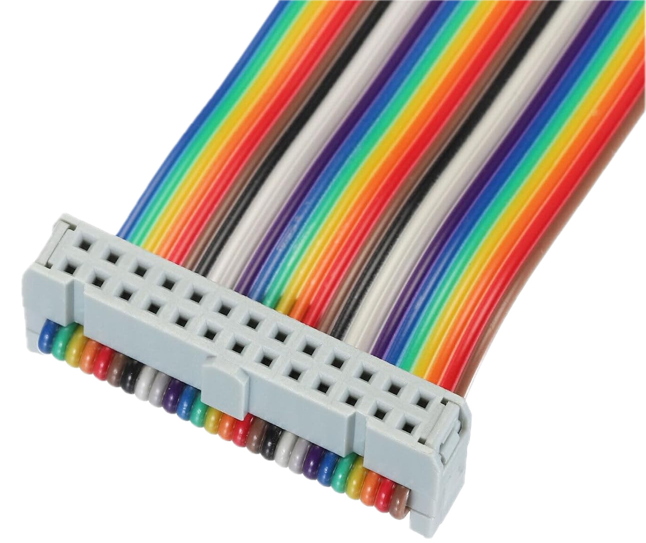 Vintage Apple IIe Computer Keyboard Ribbon Cable Rainbow White Ends FREE SHIP