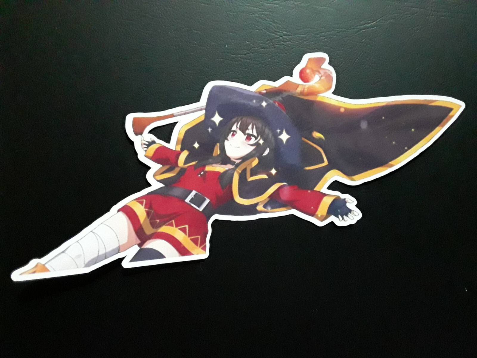 Megumin After Explosion from Konosuba Glossy Sticker Anime Walls, Windows!