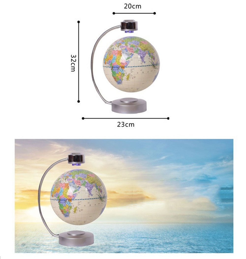 Magnetic Levitation Floating Globe 8'' Levitation Rotating Ball LED Illuminat...