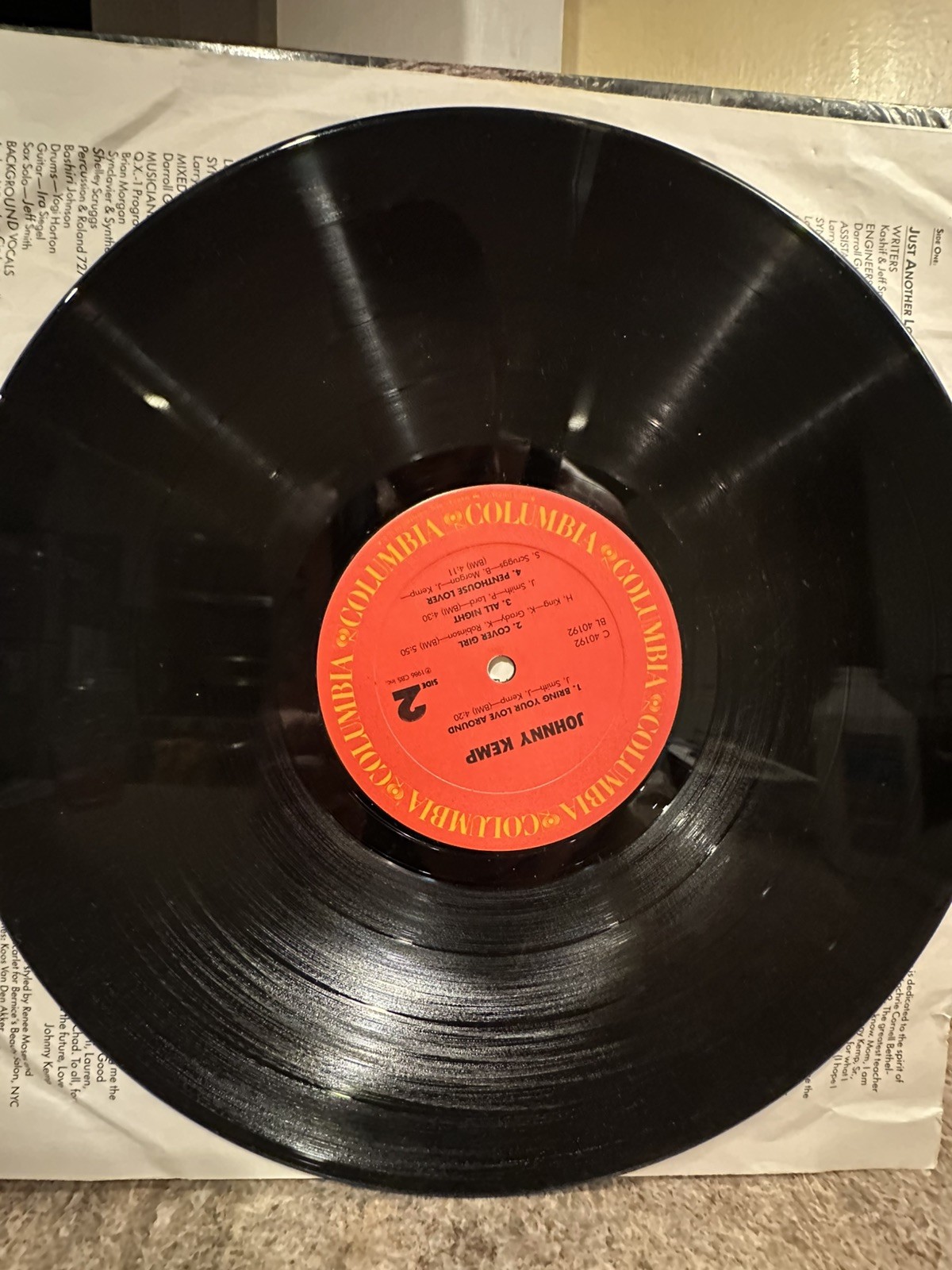 JOHNNY KEMP- Self Titled- Vinyl LP 1986 Orig Lyric Sleeve-Orig Shrink & Hype