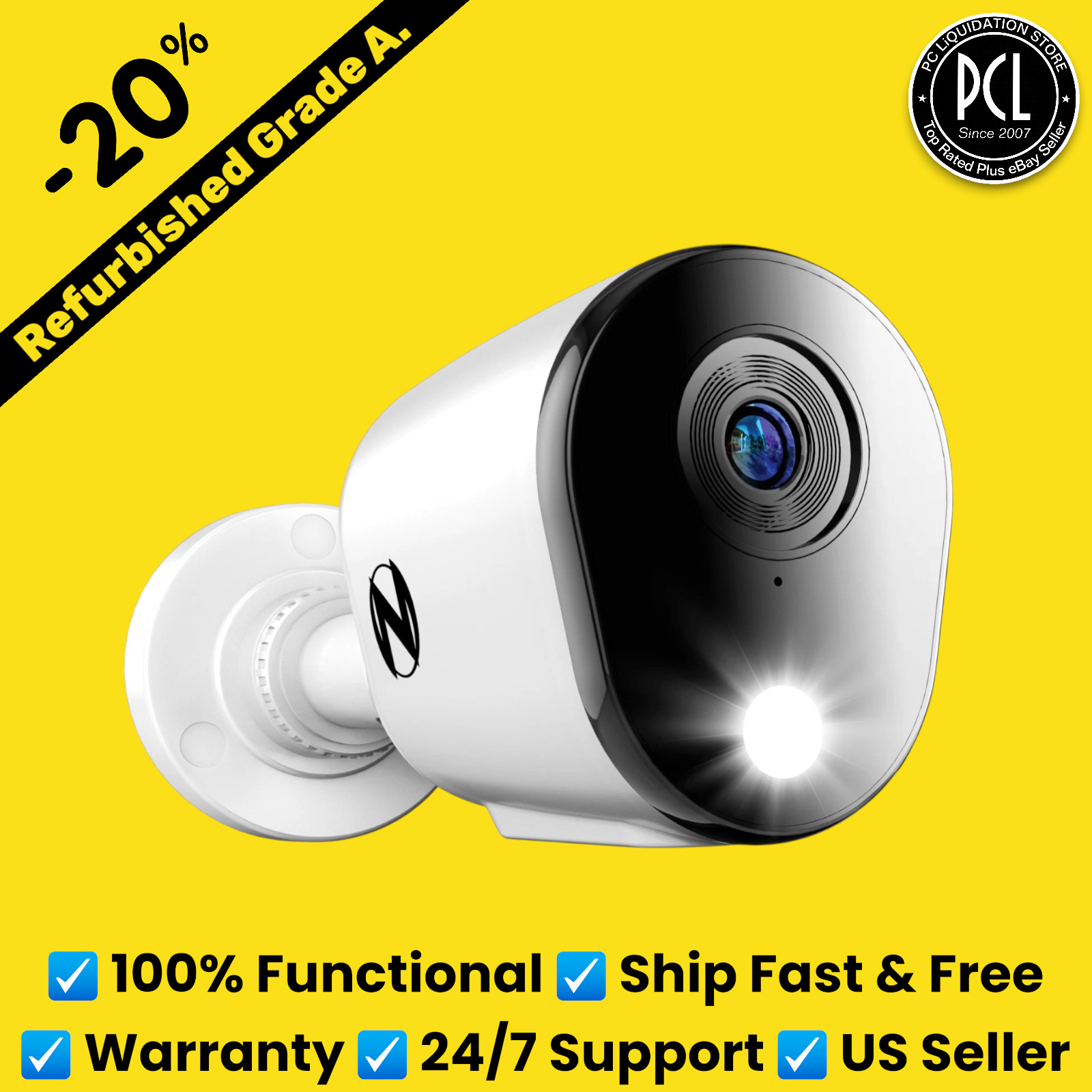 ✅ Night Owl Camera 2K 2560x1440 (4MP) Wired Spotlight CM-FTD8LS-B FTD8 Grade A ✅