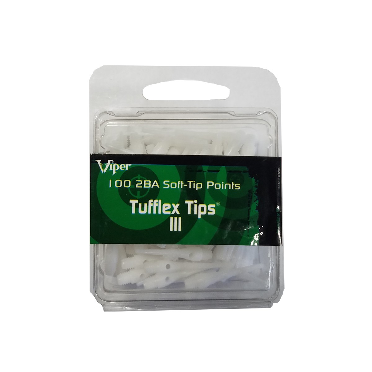 Viper 100 Count 2BA White Soft Tip Tufflex III Tips for Electronic Dartboard