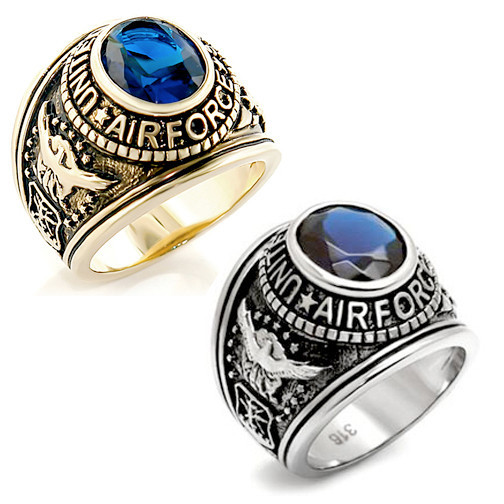 United States US Air Force Ring USAF Military Rings Silver Gold (Also Army Navy)