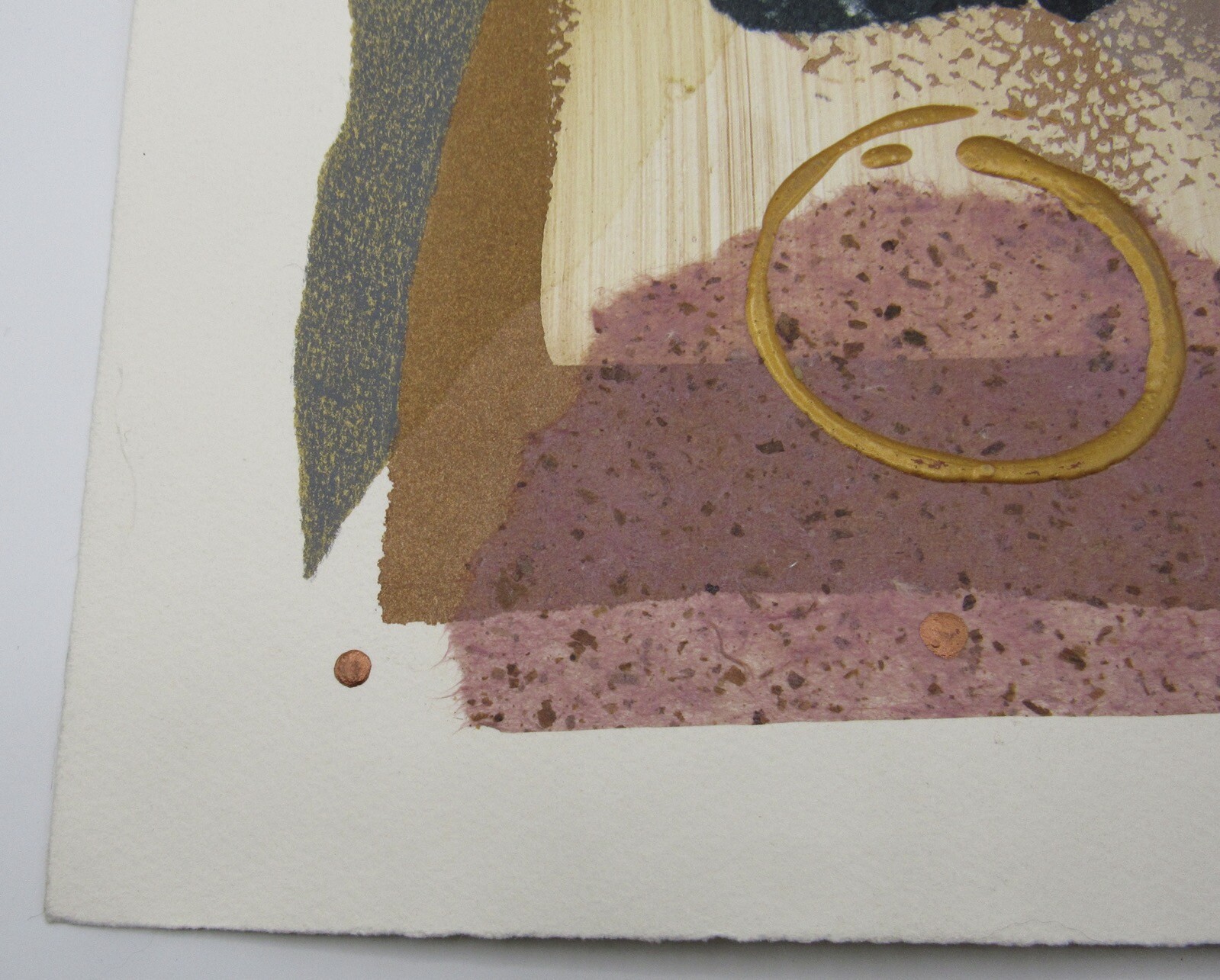 Signed 1998 PG Gravele mixed media abstract postmodern composition 10x15"