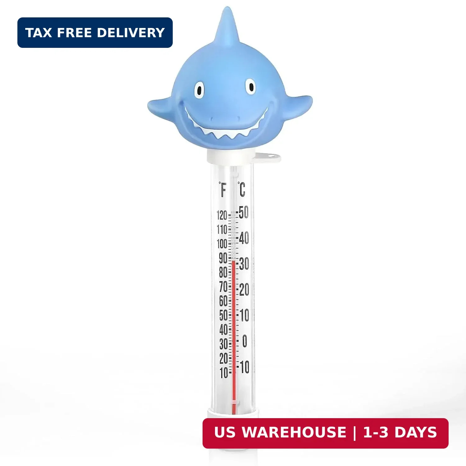 Pool Thermometer Floating, Water Temperature Thermometer with String, Large Size