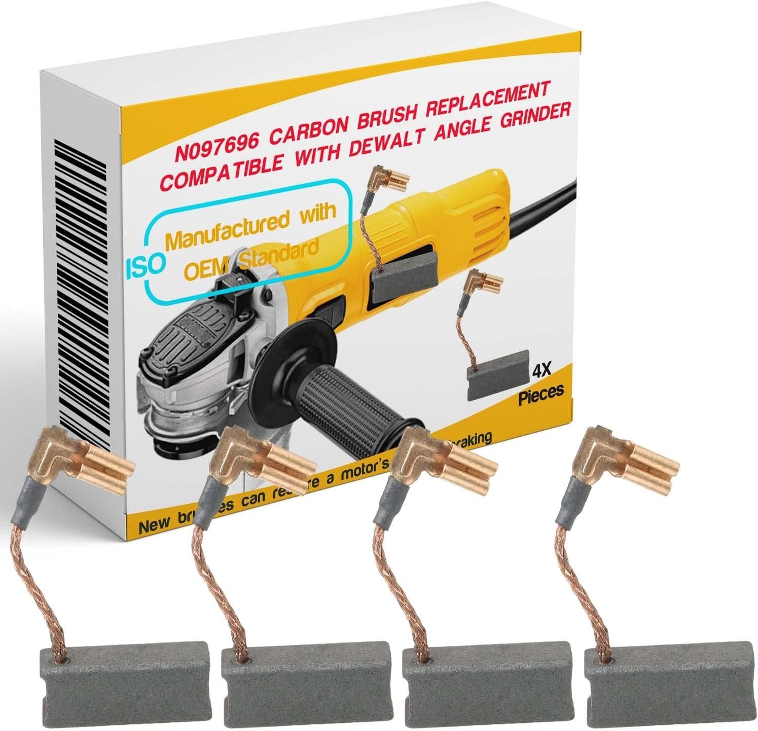 4 Pcs Carbon Motor Brush Compatible with DeWalt DWE4120 / DWE4011, Dewalt N09...