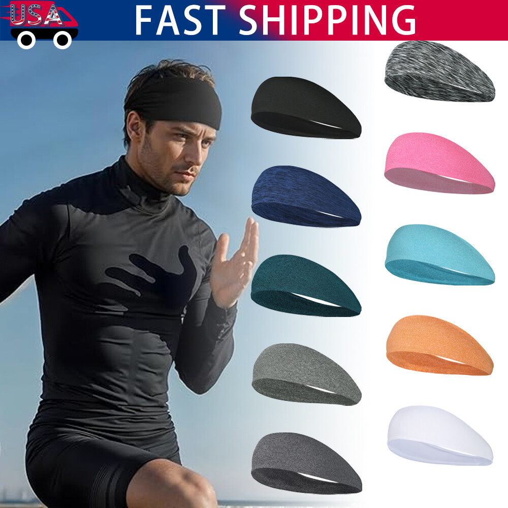 Summer Cool Non-Slip Headband Sweat Absorb Breathable Sweatband for Yoga Fitness