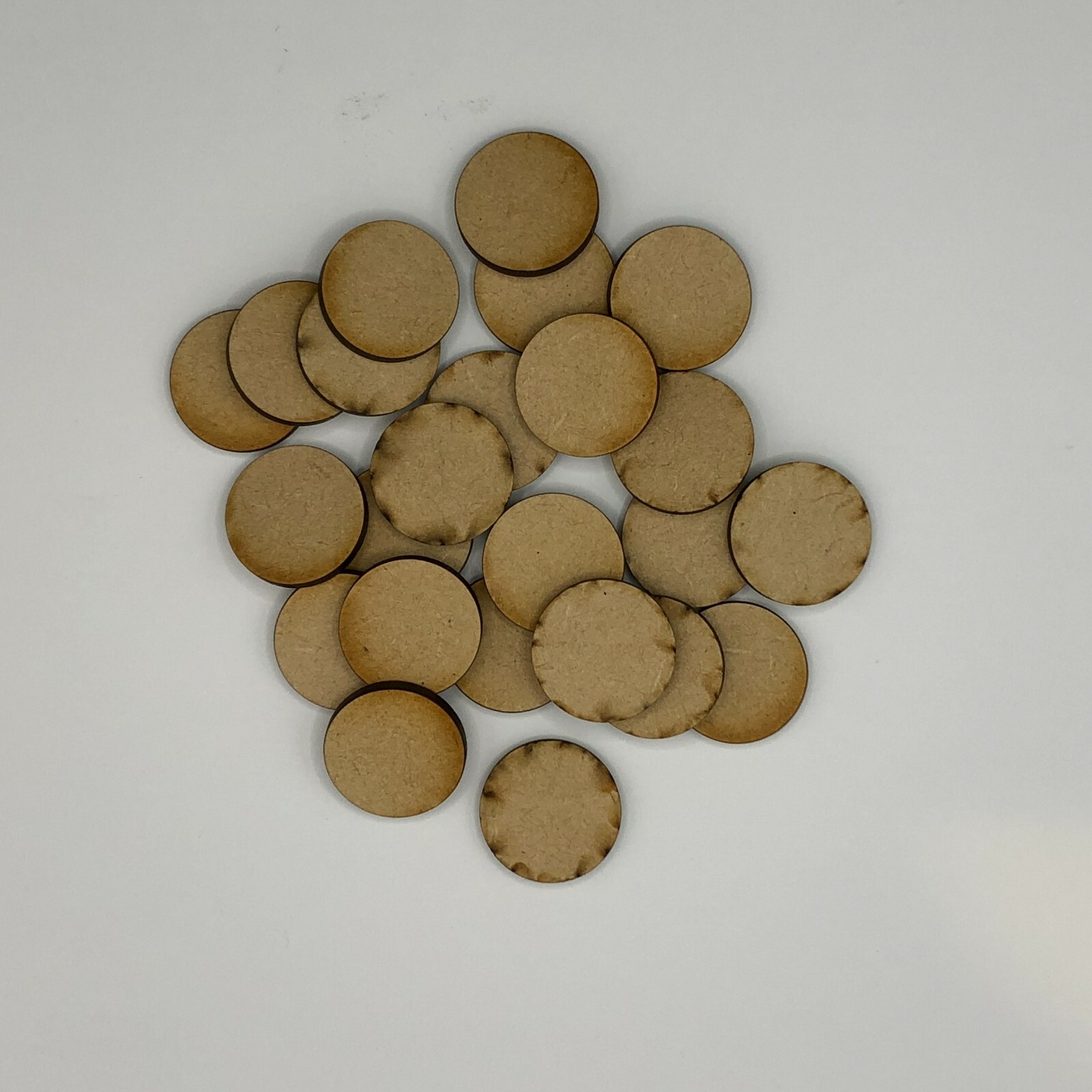 25mm Round MDF bases, package of 40 for D&D, Warhammer & others
