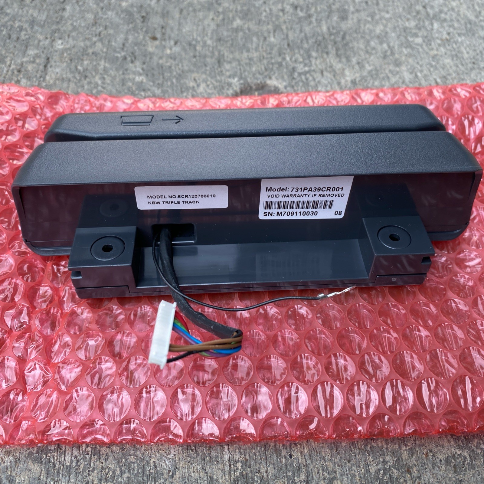 UTC Retail 731PA39CR001 Triple Track Magnetic Stripe Reader MSR 3100/3170 POS