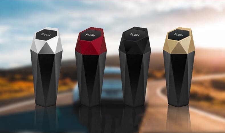 Car-mounted mini trash can, car cup holder trash can, desktop storage bo