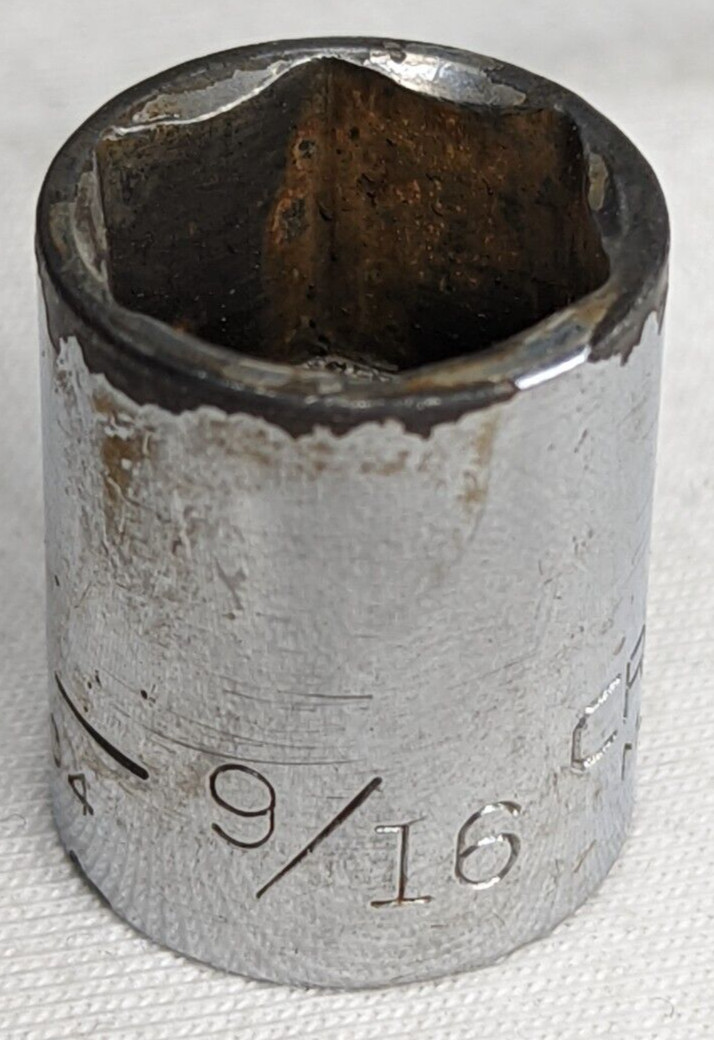 Craftsman 9/16" USA 3/8" Drive 6 Point G Series 43004 Socket