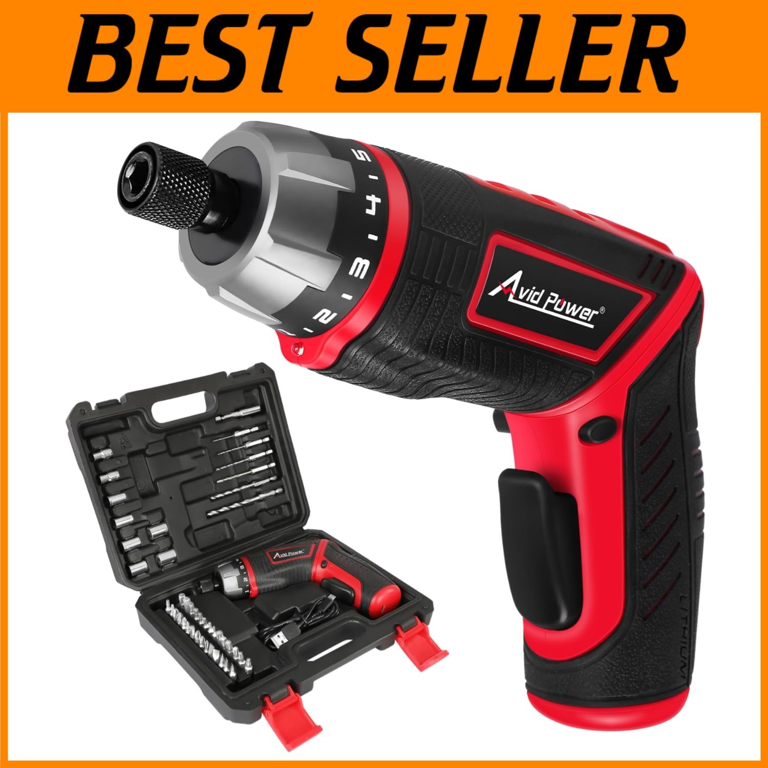Rechargeable Cordless Screw Gun Set with 44pcs Accessories