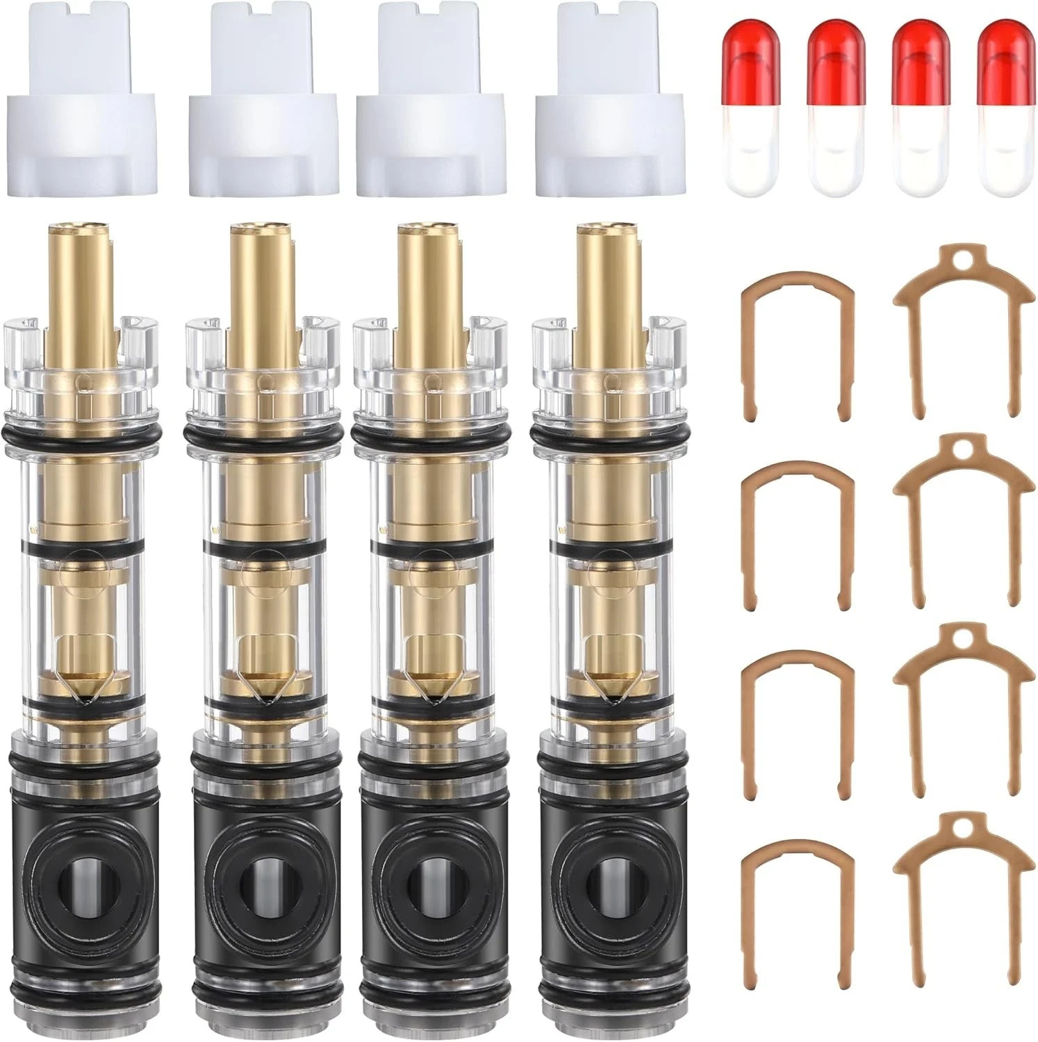 (4) Replacement Cartridge Stem Kits for MOEN 1225 / 1225B - Fits Moentrol w/Lube