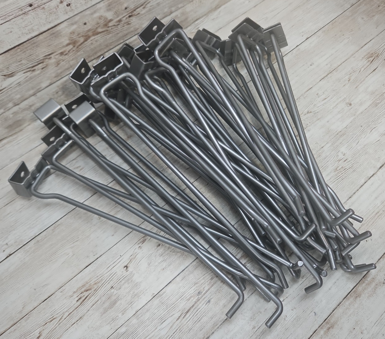9" Retail Saddle Mount Scanning Crossbar Hook, Peghook *Case of 25* Silver NEW