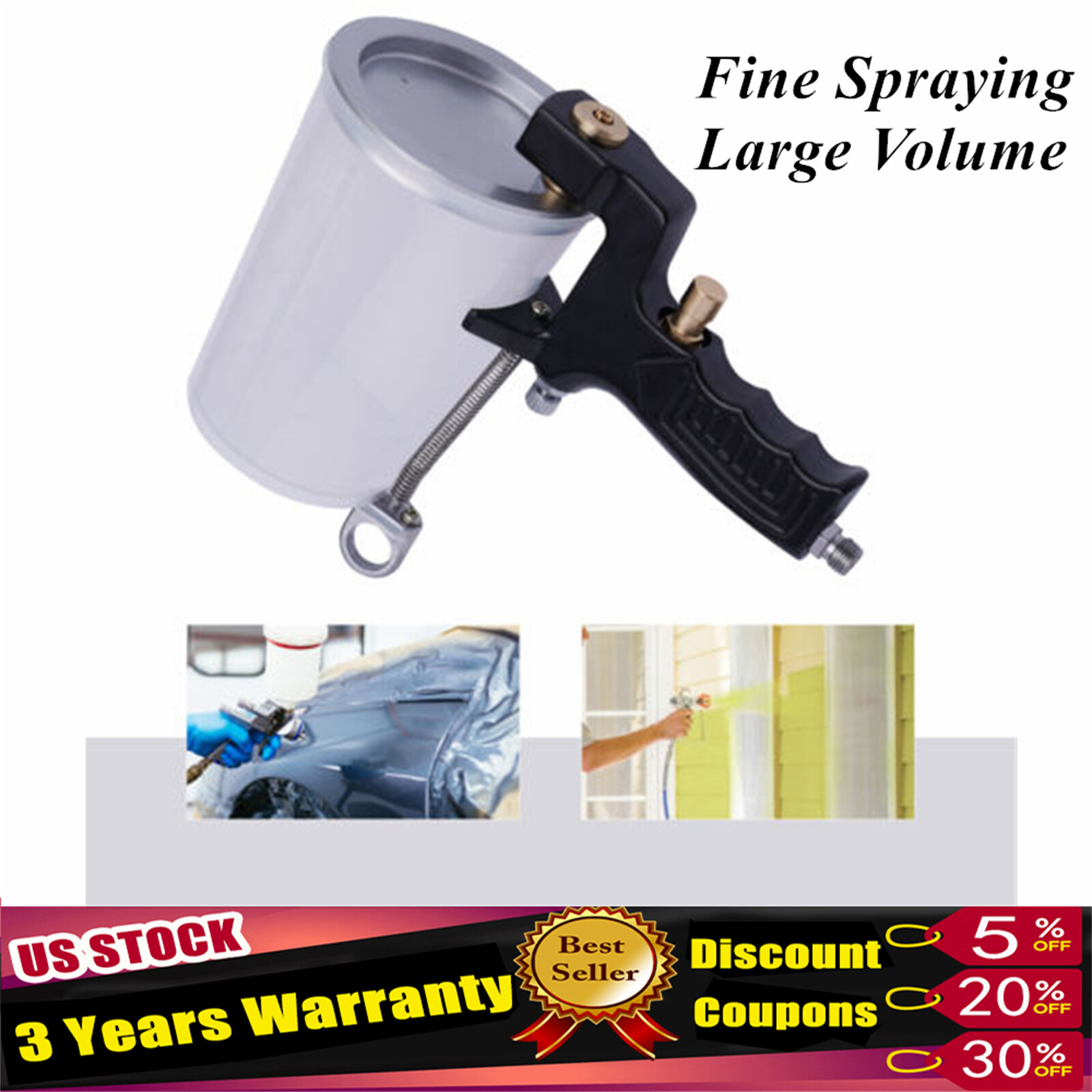 SALE Gel Coat Spray Gun Gelcoat Dump Resin handheld Sprayer W/ Spray Nozzles/Cup