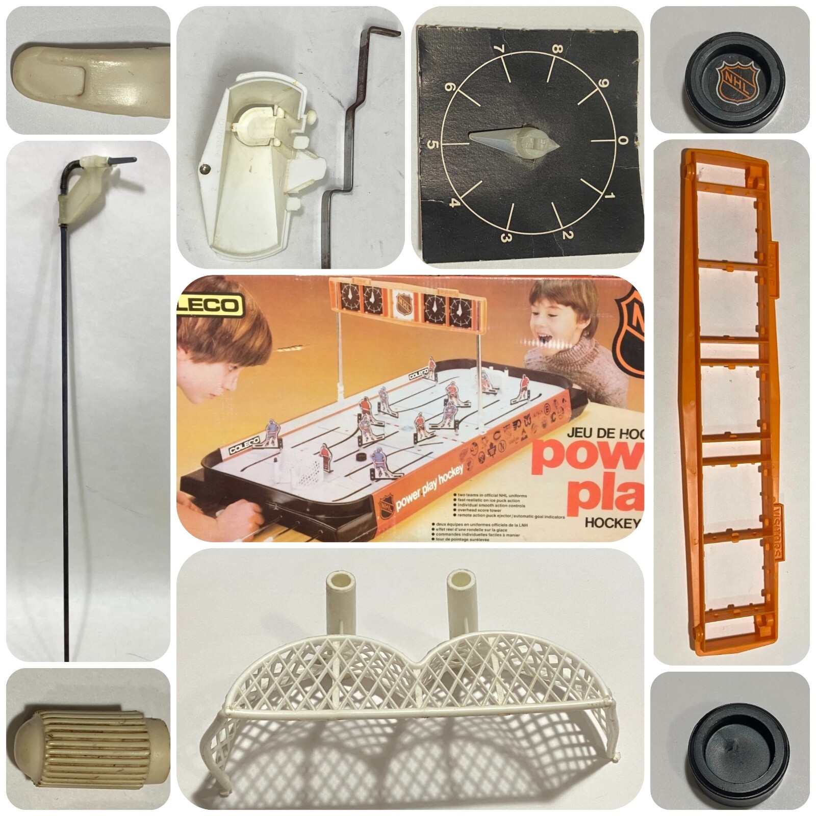 Coleco 1983 NHL Power Play Hockey No. 5170 Replacement Parts - YOU PICK