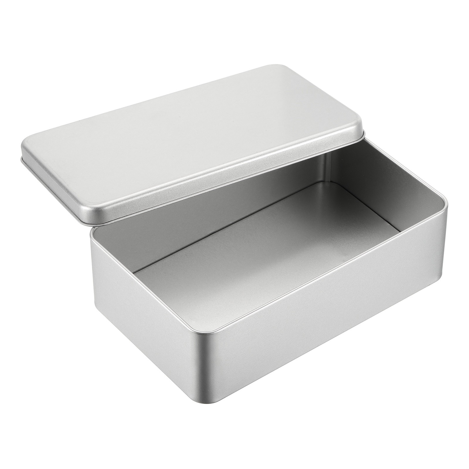 2Pcs 7.1 x 4.6 x 2.2 Inch Rectangular Storage Tins Box with Lid for Organizer