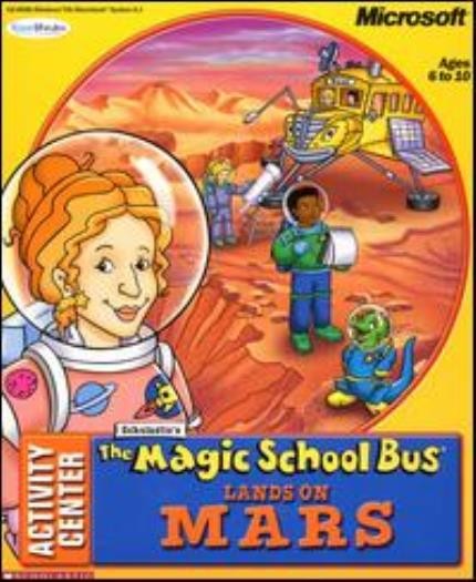 The Magic School Bus: Lands On Mars PC CD learn NASA red planet space ship game!