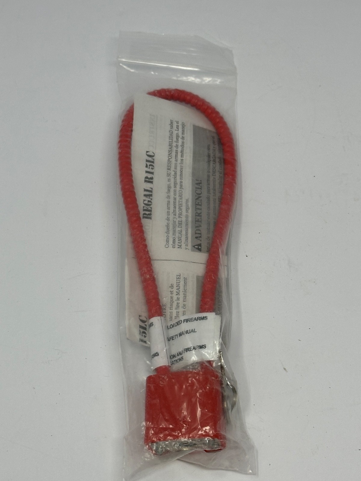Regal Firearm Red Gun Safety Cable Lock Brand New R15LC3 15" With 2 Keys Q1