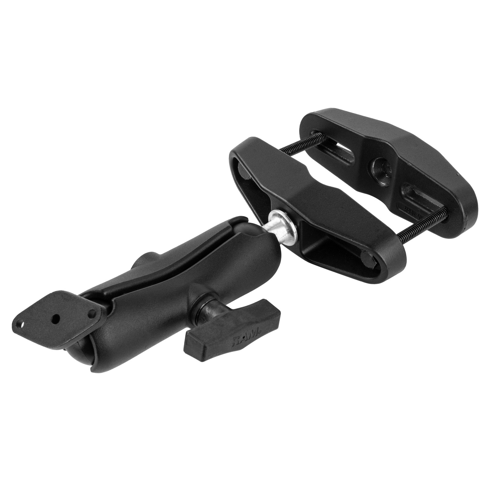 RAM® Universal Post Clamp Mount with Diamond Plate - C Size Medium Arm