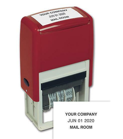 Self-Inking Plastic Dater Stamper - One Color / Deluxe Item #: D140