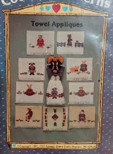 Vtg Rare Ozark Crafts Inc. Country Patterns TOWEL APPLIQUES '91 Pattern #420