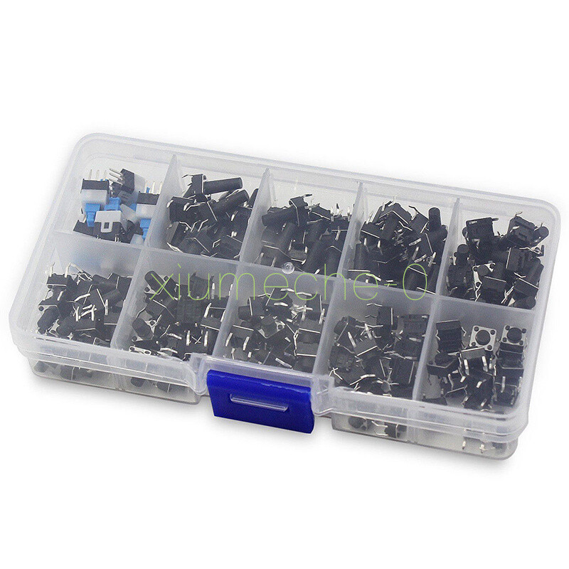 180Pcs NEW 10 Values Tactile Push Button Switch Micro Momentary Tact Assorted