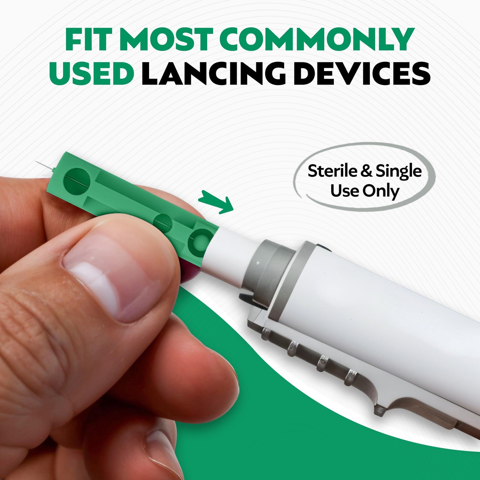 Lancing Device 28 Gauge Twist Top Lancets Blood Sampling Pen Ejector 100 PCS