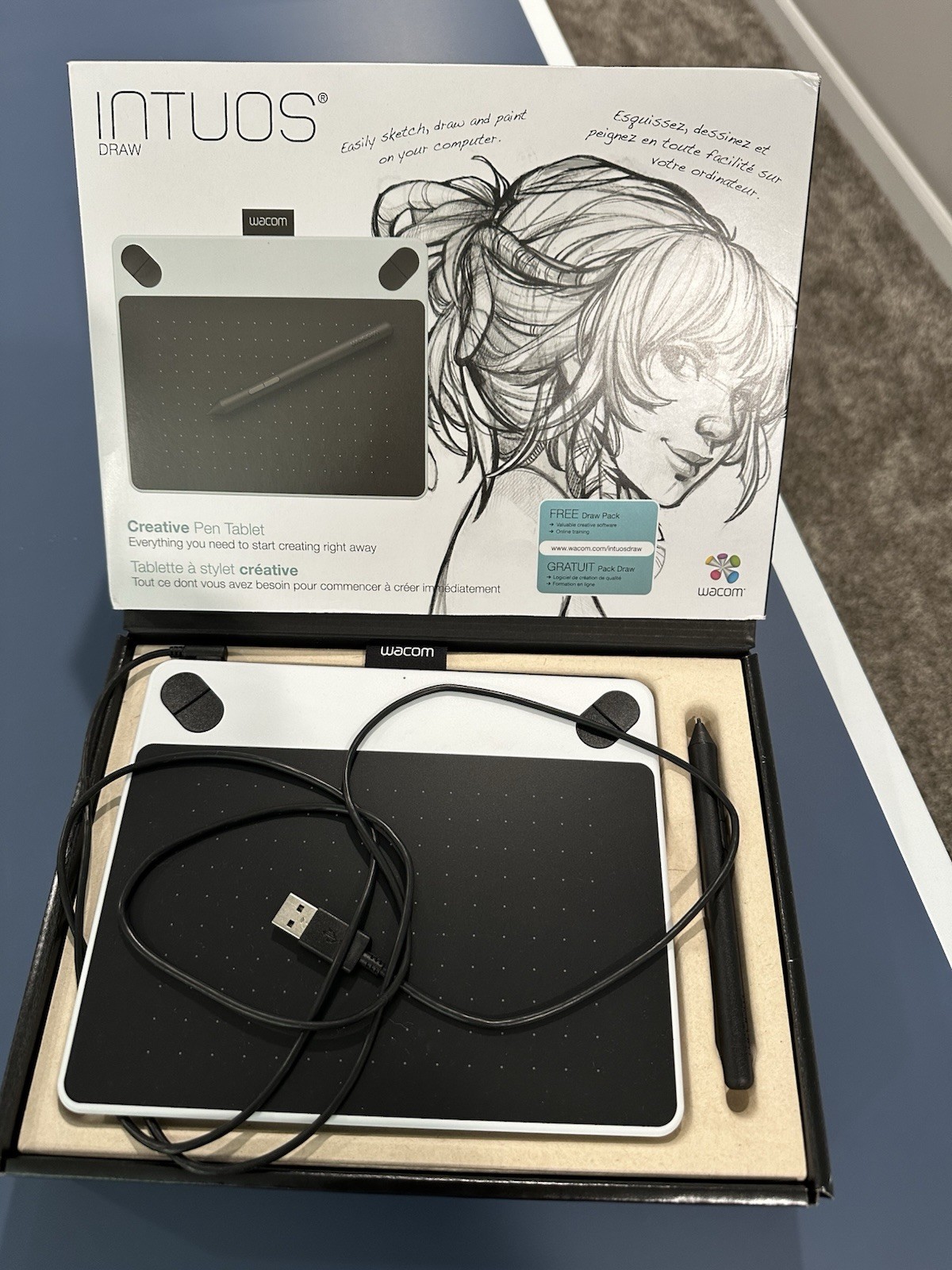 Wacom Intuos Draw Creative Pen Tablet – Complete in Box