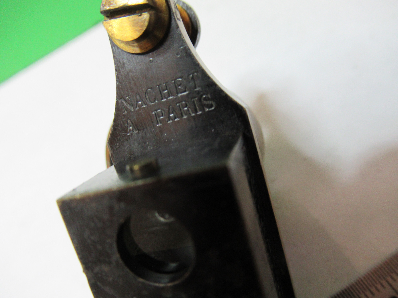 ANTIQUE BRASS NACHET PARIS PROJECTION PRISM ASSEMBLY MICROSCOPE PART X2-A-14