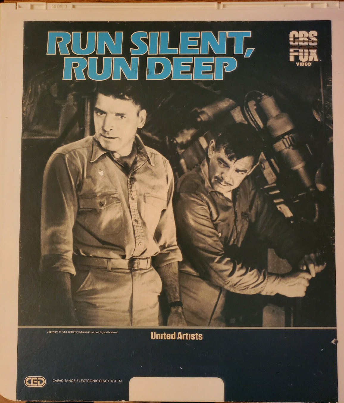 Capacitance Electronic Disc System CED "Run Silent, Run Deep" Clark Gable